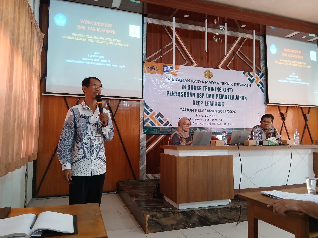 In House Training Penyusunan KSP dan Pembelajaran Deep Learning di SMK Taman Karya Madya Teknik Kebumen
