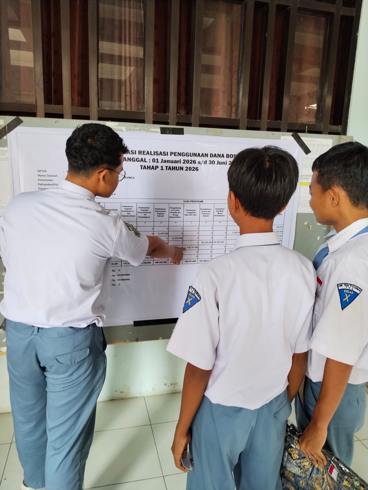 Laporan realisasi penerimaan dana Bos